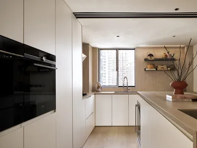 Contemporary residential kitchen design featuring modern materials and sleek, minimalist aesthetics.