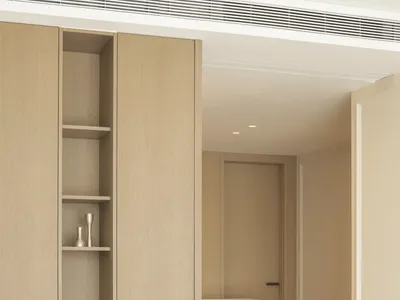 現代住宅臥室，搭配木質家具