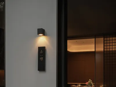 Modern restaurant interior featuring sleek, minimalist concrete design.