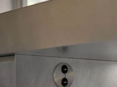 Modern metallic kitchen with minimalist design