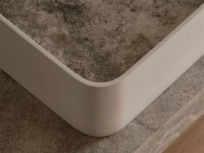 Concrete countertop in a modern restaurant interior