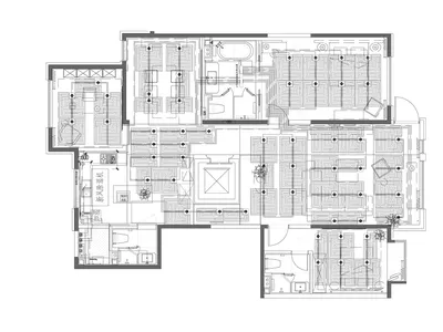 現代廚房平面圖，展示家電與櫥櫃配置