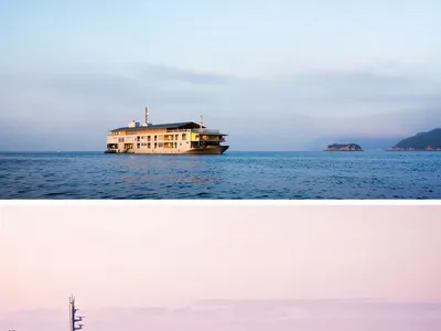 A modern maritime resort with sleek design features.