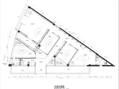 餐廳的黑白平面圖，標註各房間與空間，包含多張餐桌椅，展現井然有序與細膩考究