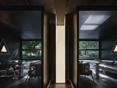 Inviting restaurant with comfortable seating options and ample space for guests