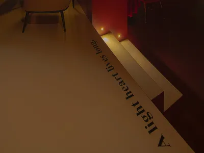 Inviting restaurant interior with red walls, white tables, and comfortable seating areas
