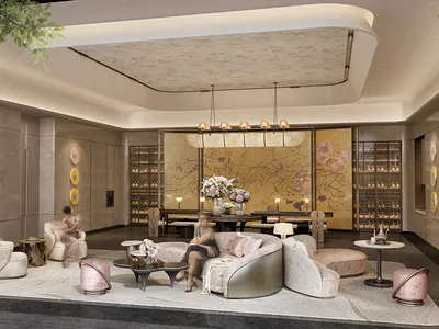舒適溫馨的客廳空間，配有沙發、餐桌、裝飾元素與高質感傢俱