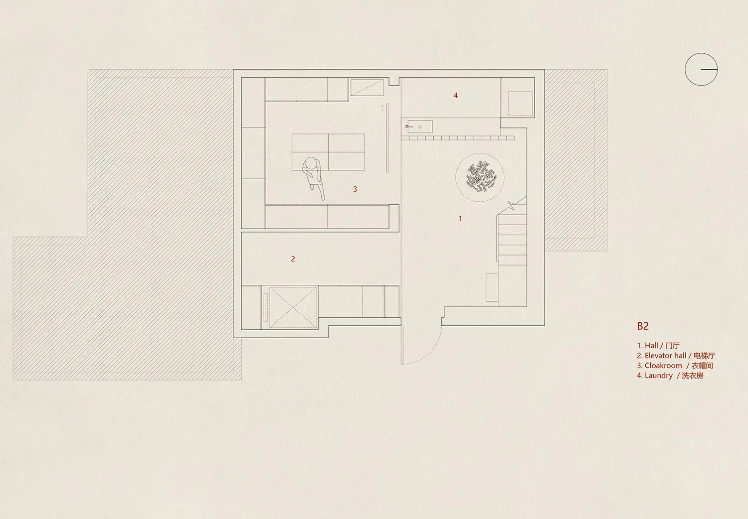 Minimalist architectural floor plan