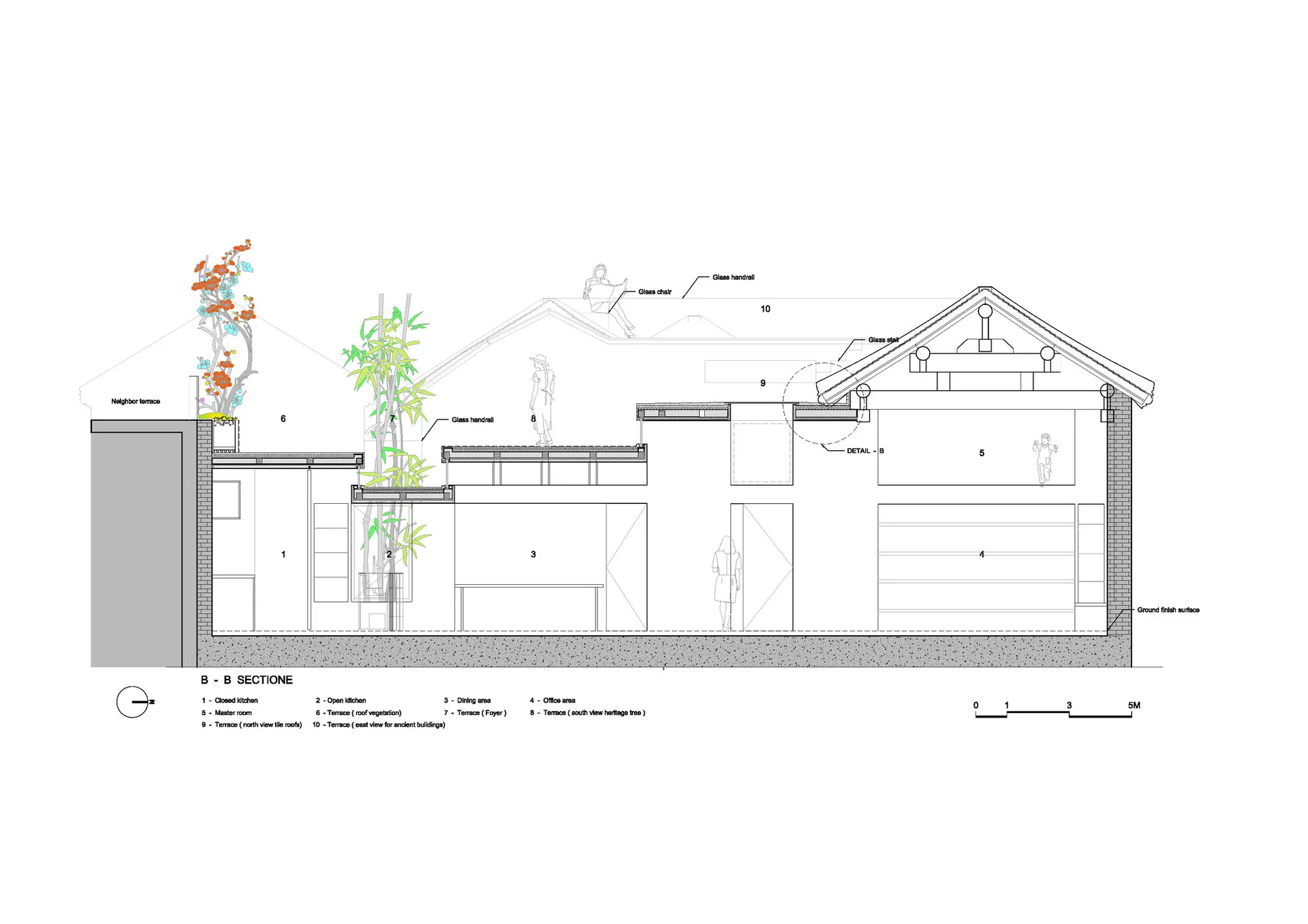 A floor plan of a modern residential interior architecture.