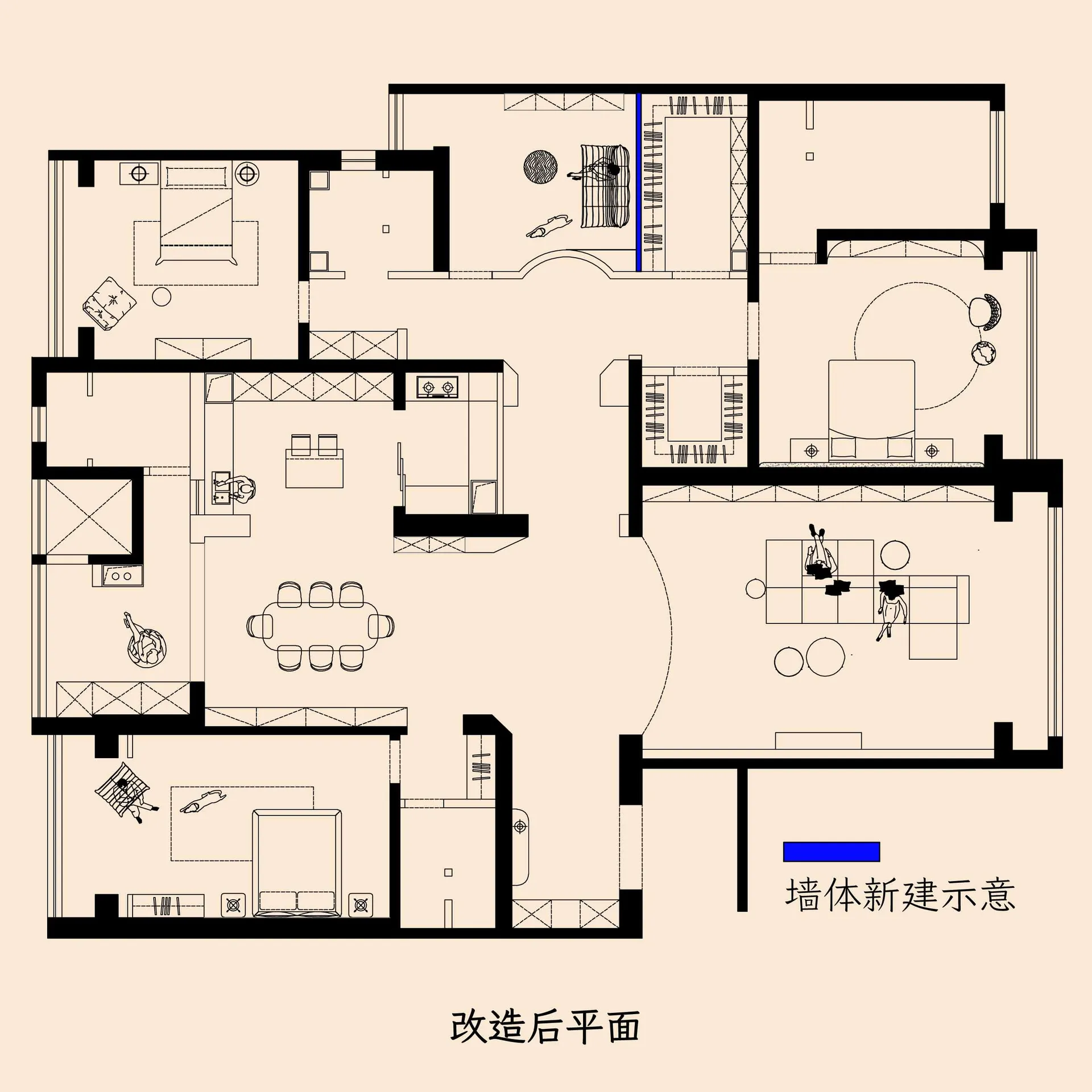 Modern interior design showcasing a contemporary floor plan in an office space.
