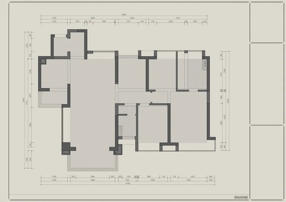 A modern residential floor plan showing a layout of rooms and dimensions in a residential house.