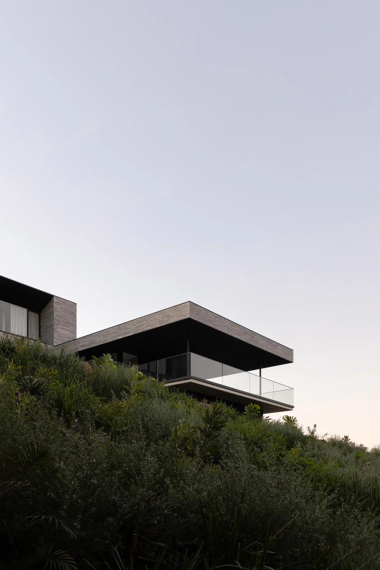 Modern building exterior with concrete and glass materials