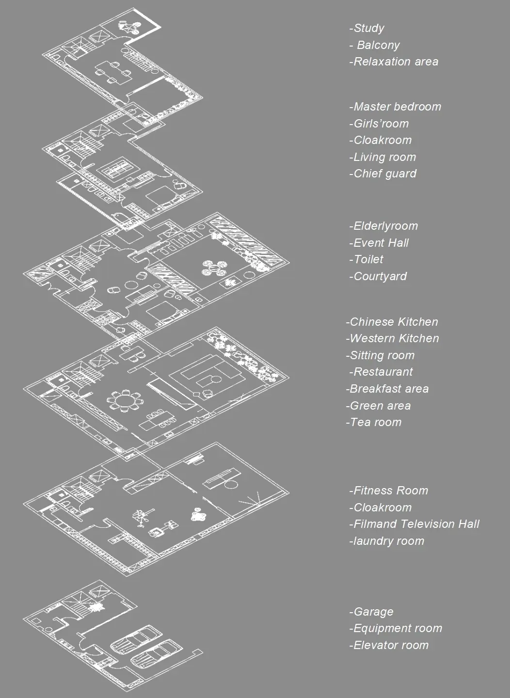 Detailed architectural drawing of a residential home's floor plan.