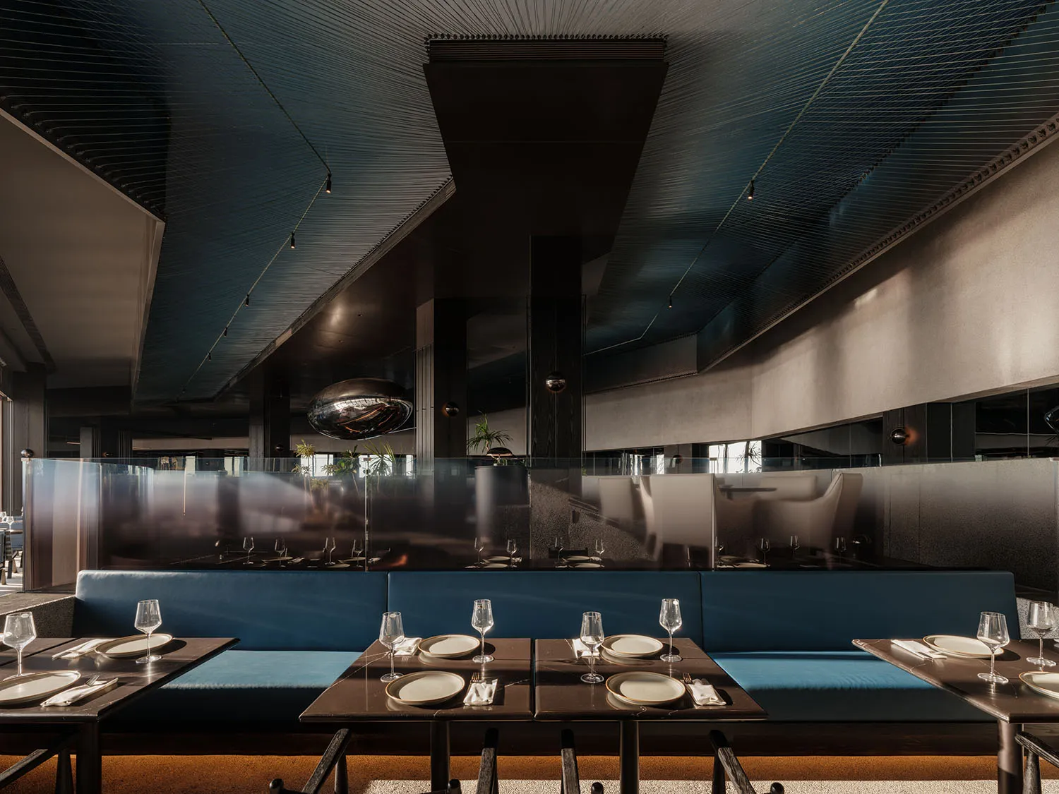 Modern kitchen interior with concrete and steel elements