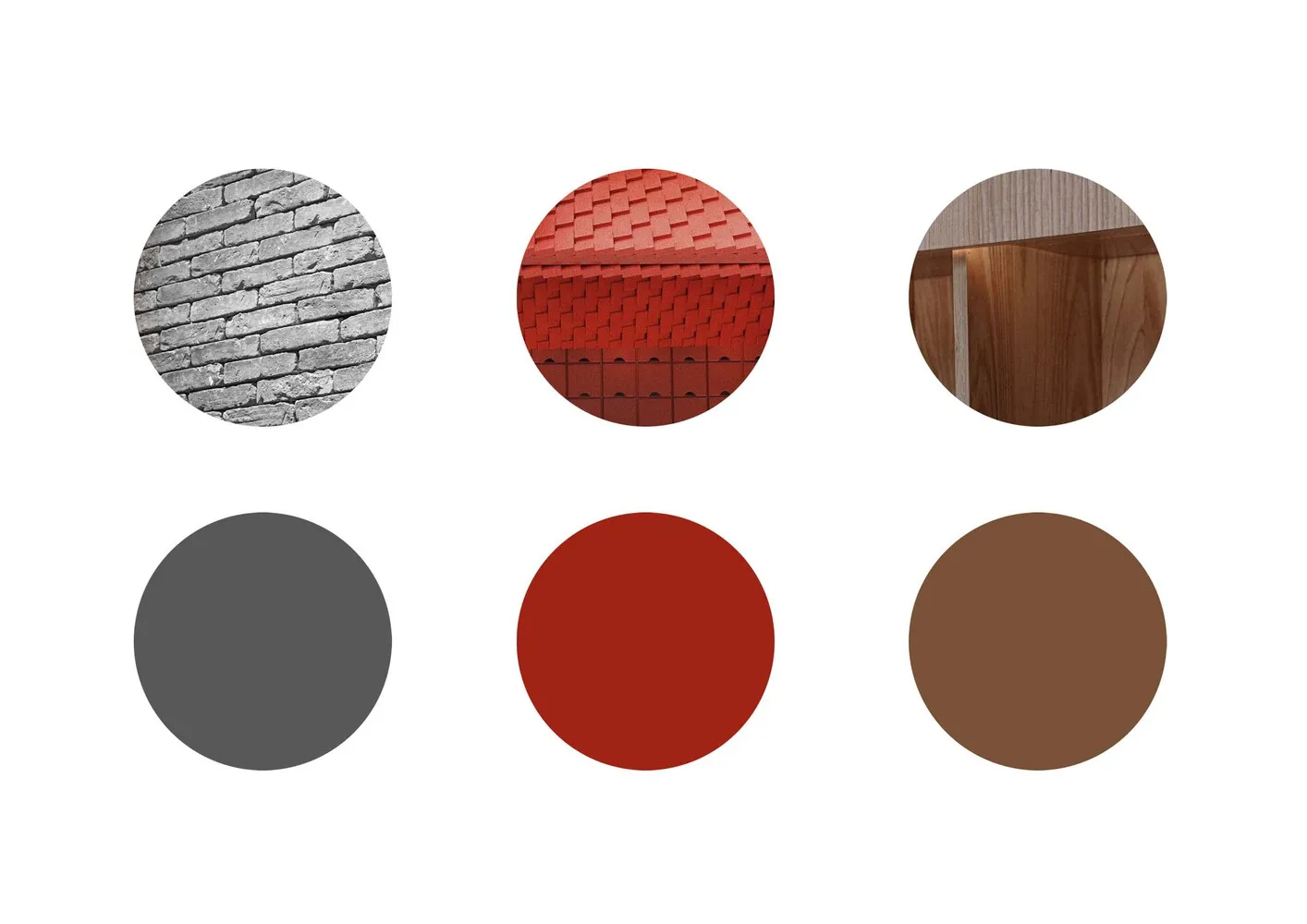 Close-up of a brick wall in a matte red color.