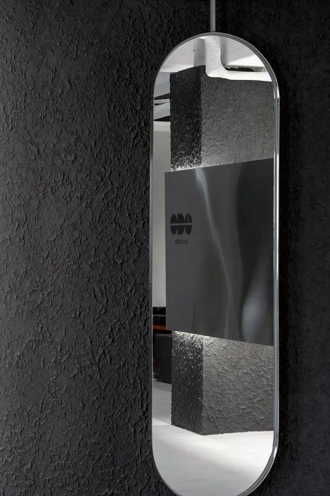 Modern minimalist interior with futuristic design elements