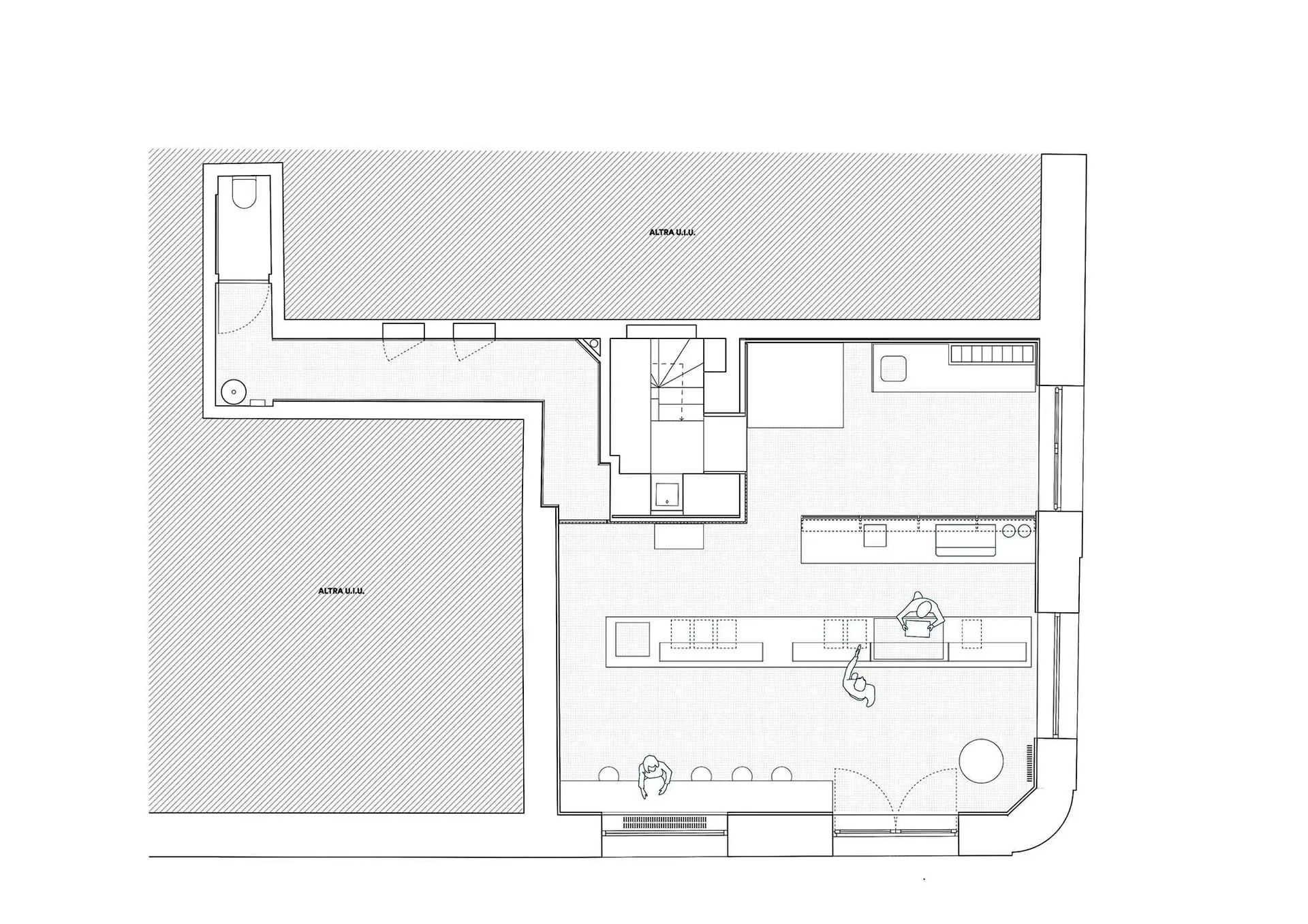 辦公室佈局藍圖，展示工作空間內的功能分區與空間構成。