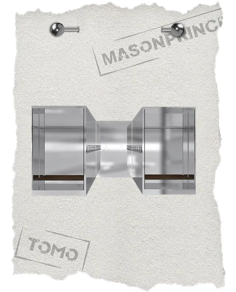 Architecture design featuring metallic boxes and spaces