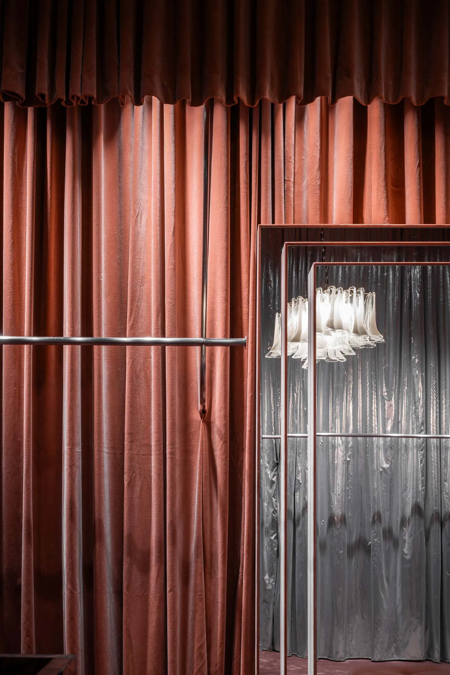 Modern storefront featuring a sleek, minimalist design with a striking ceramic facade.