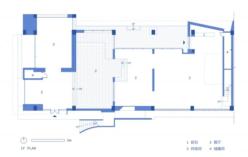 建築展示間的2D技術平面圖