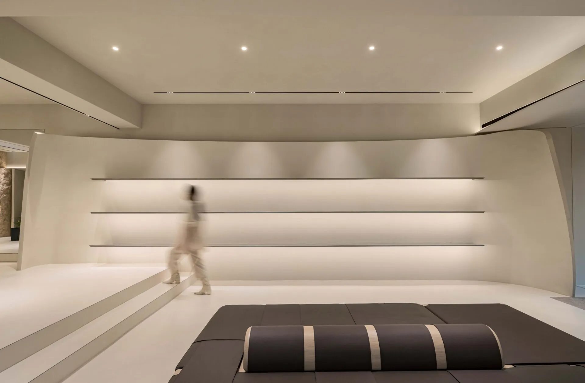 Modern retail storefront with aluminum elements.