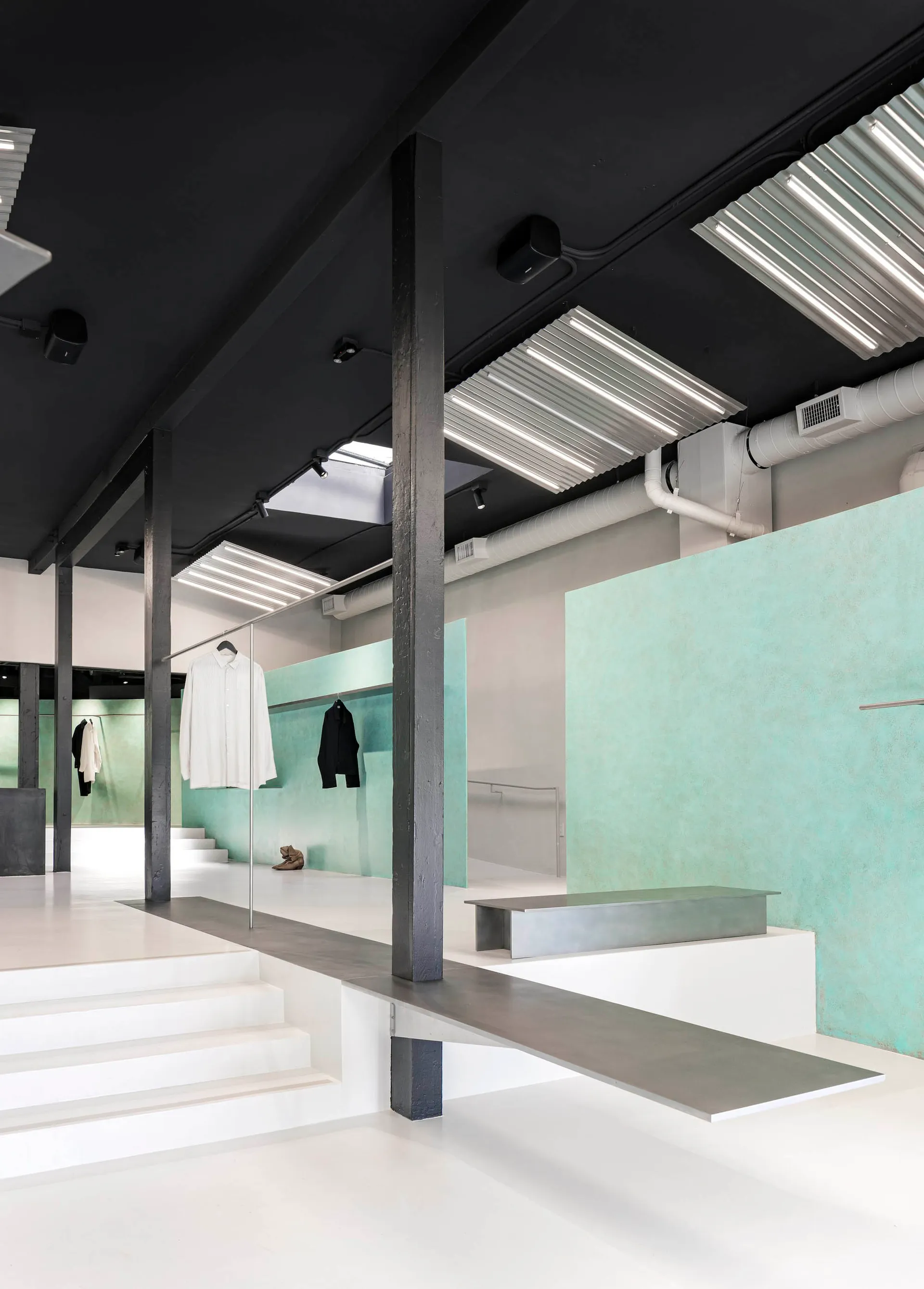 Concrete retail storefront with minimalist design