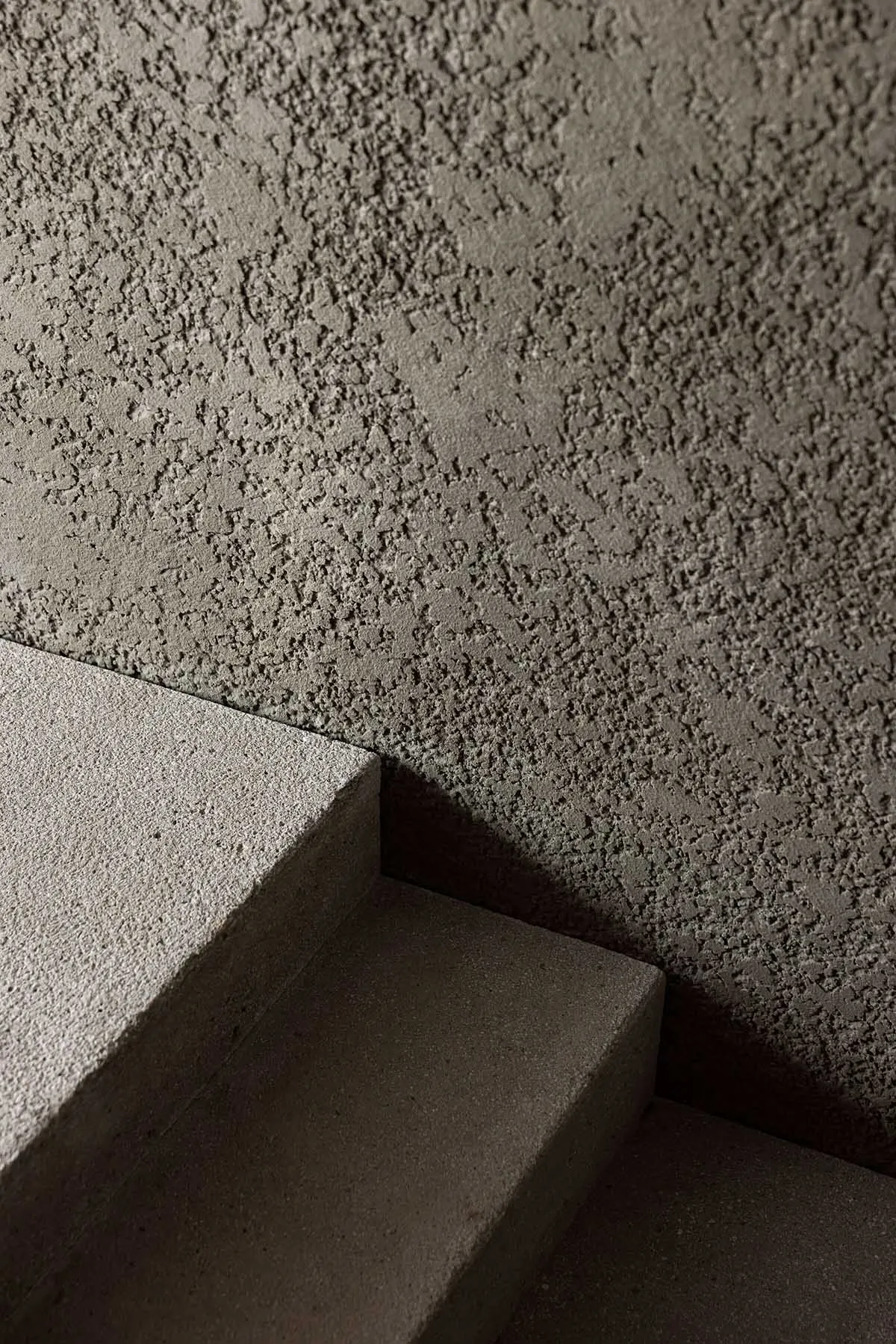 Concrete stairs in an industrial setting