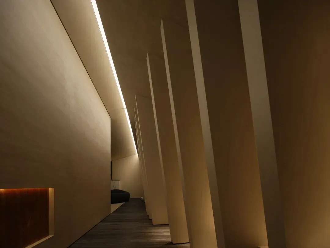 Minimalist interior design featuring clean lines and a neutral color palette.