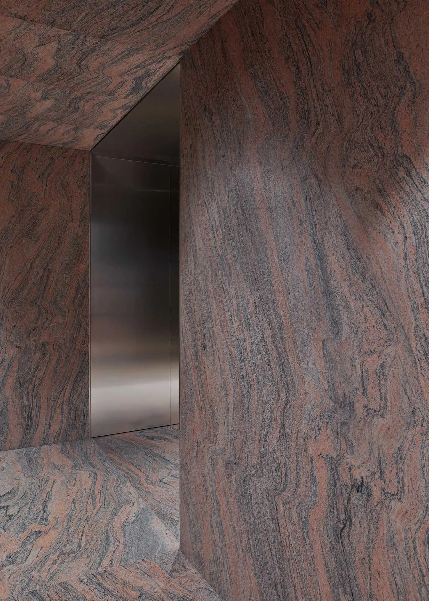 Stone or marble modern interior design