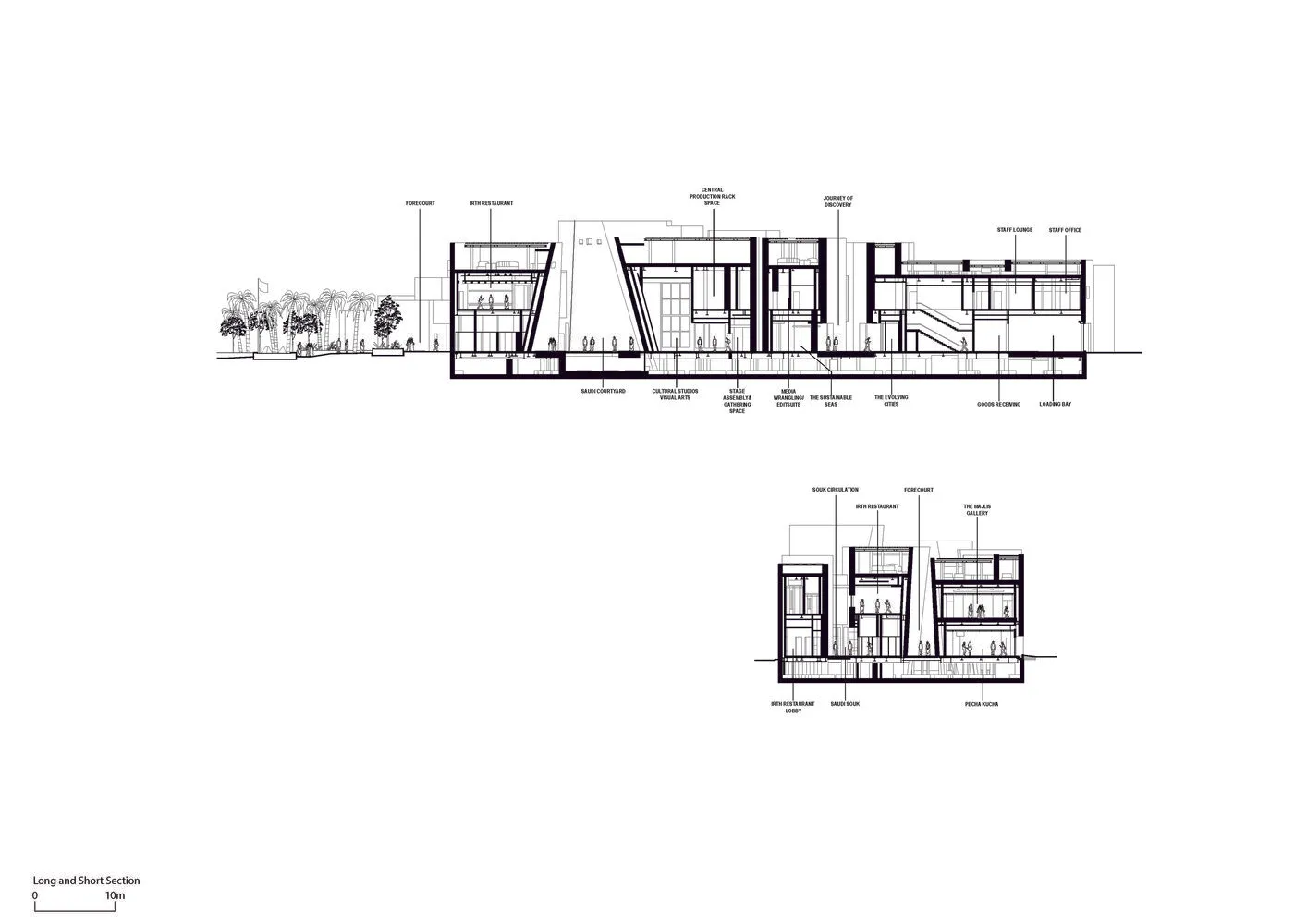 詳細的建築藍圖，展示建築物的室內設計。