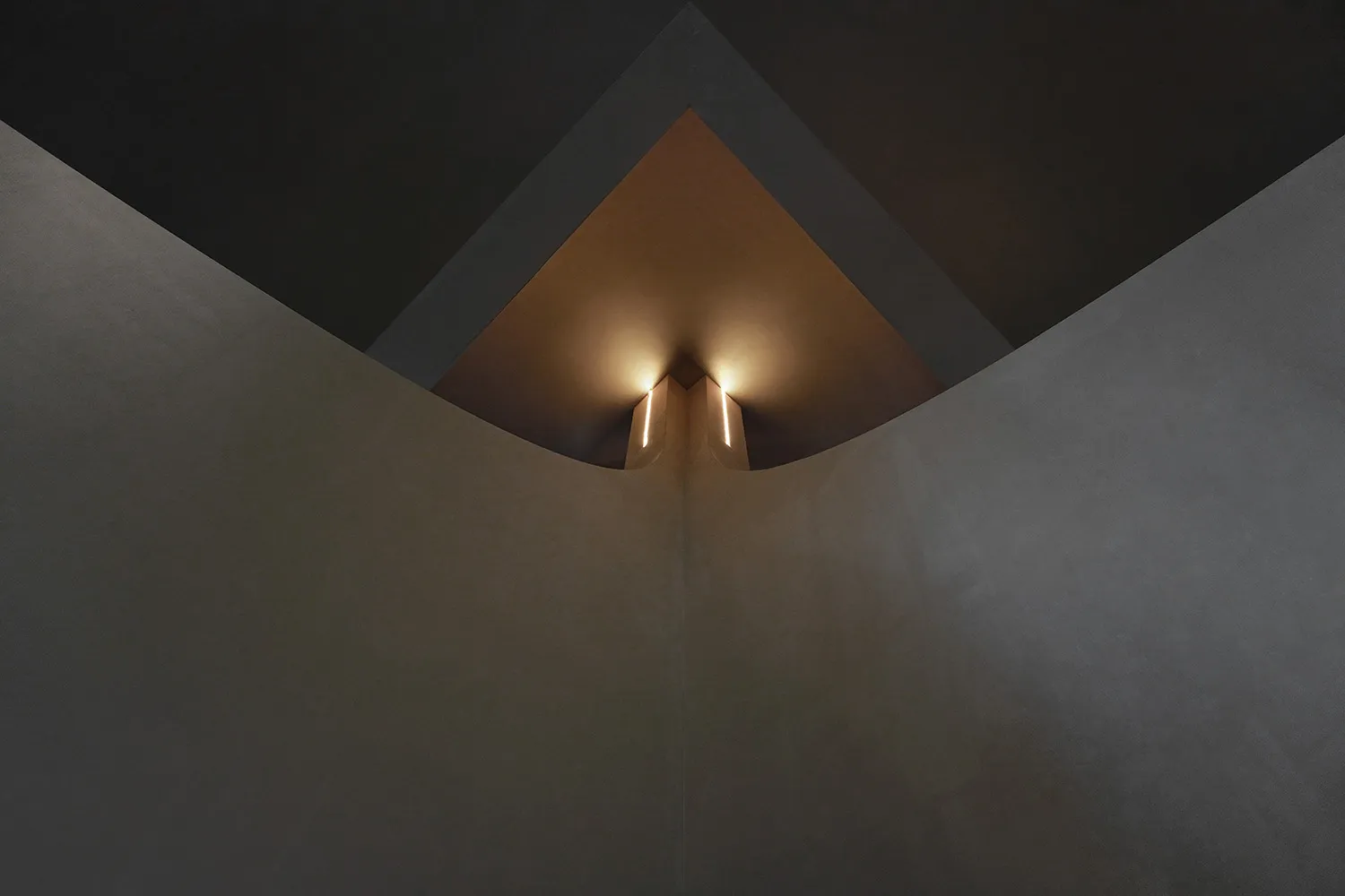 Minimalist interior design featuring concrete elements