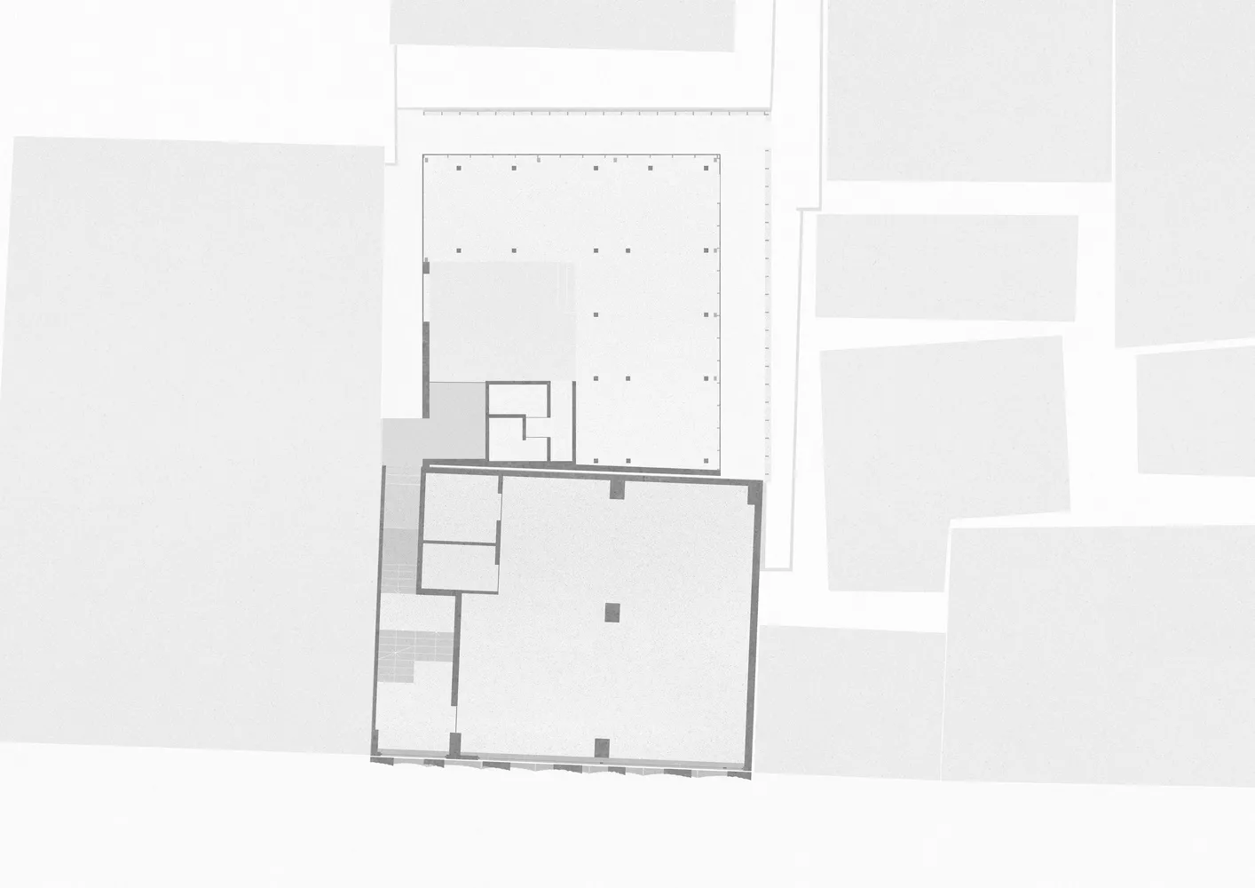 一張詳細的現代辦公室建築平面圖，展示各個區域與空間配置。