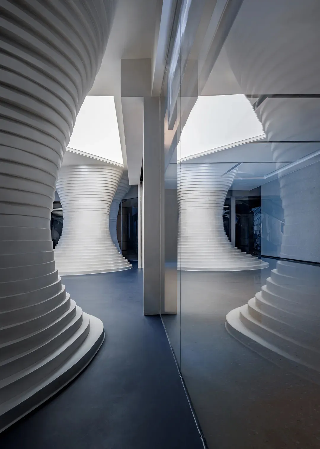 Modern architecture featuring glass elements
