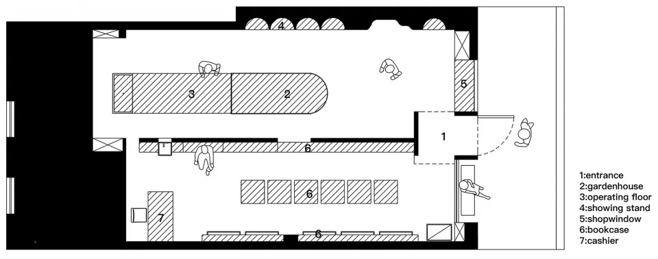 Modern office space layout with clean lines, showcasing efficient and organized workstations.