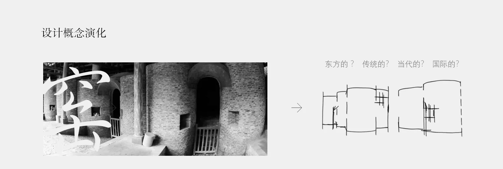 傳統磚造建築的室內設計。