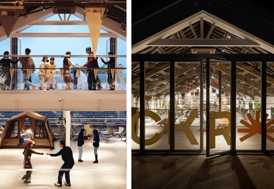 Modern retail shop with glass storefront