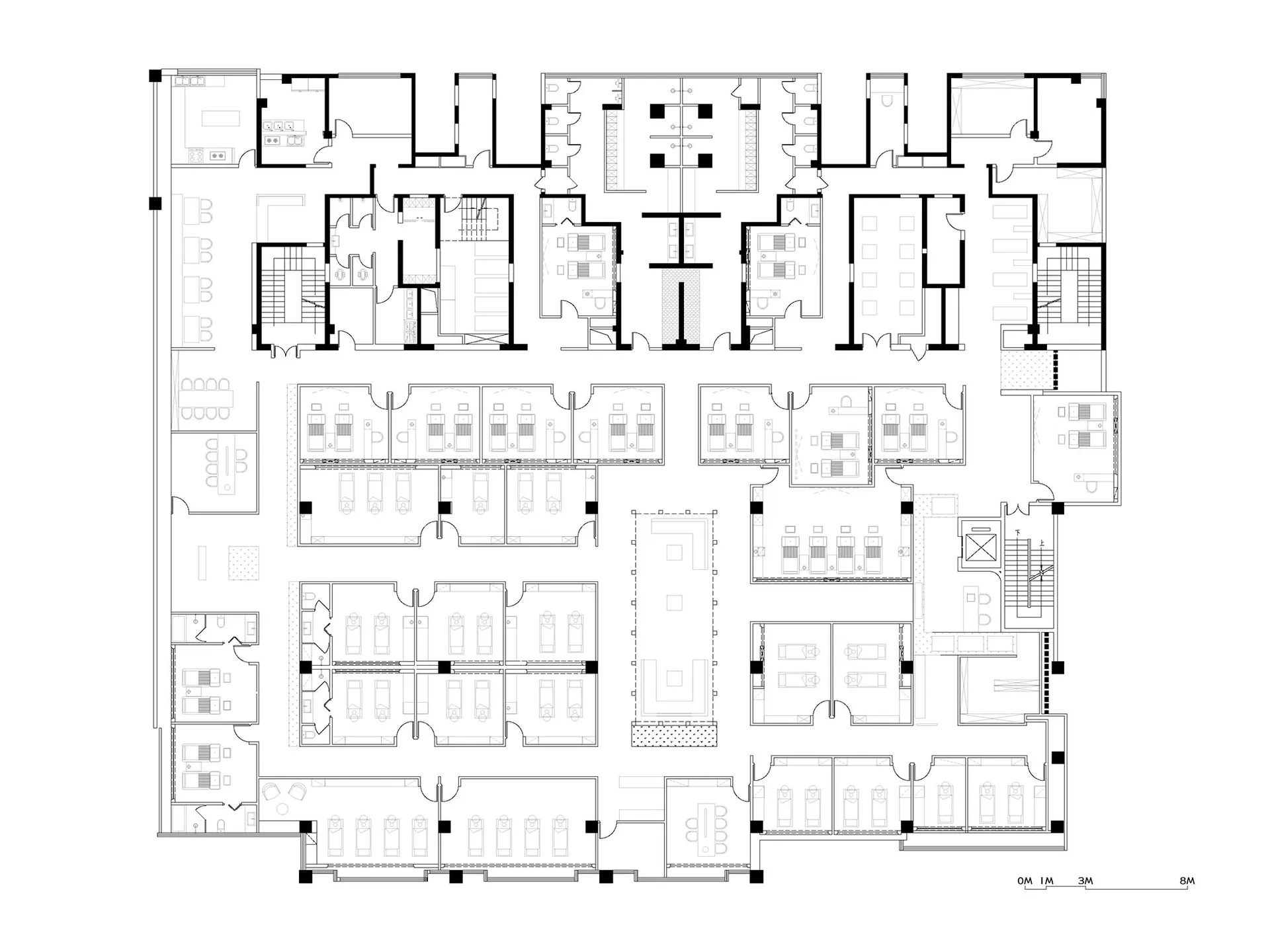 Floor plan of an office layout