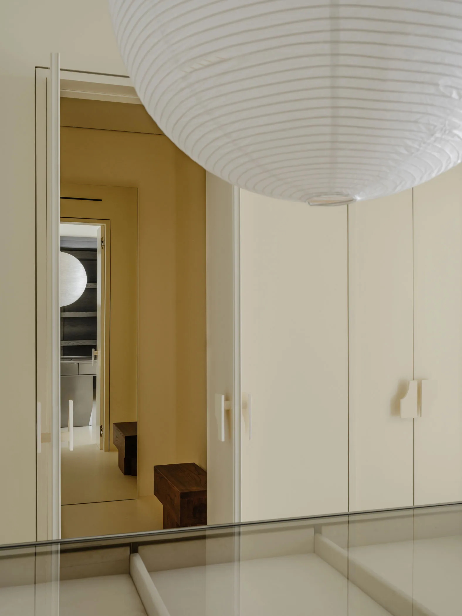 Minimalist interior design featuring wood elements