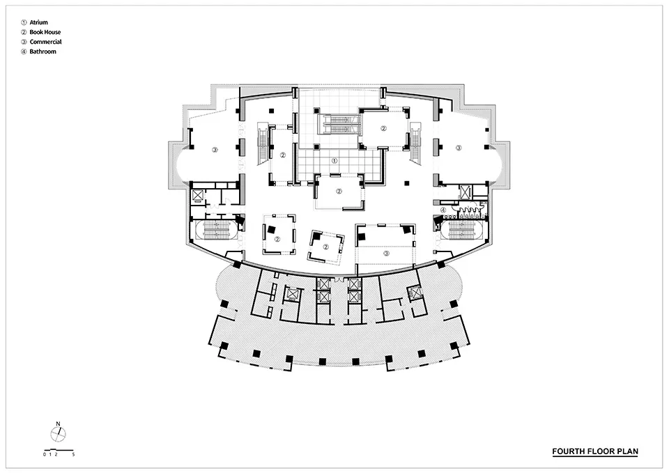 Floor plan of a commercial office space