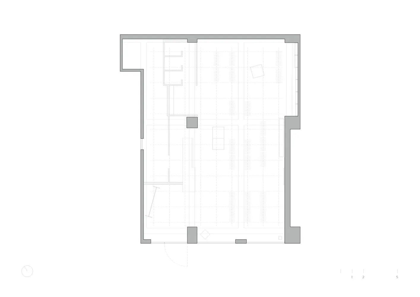 辦公室平面配置圖，標示工作站位置。