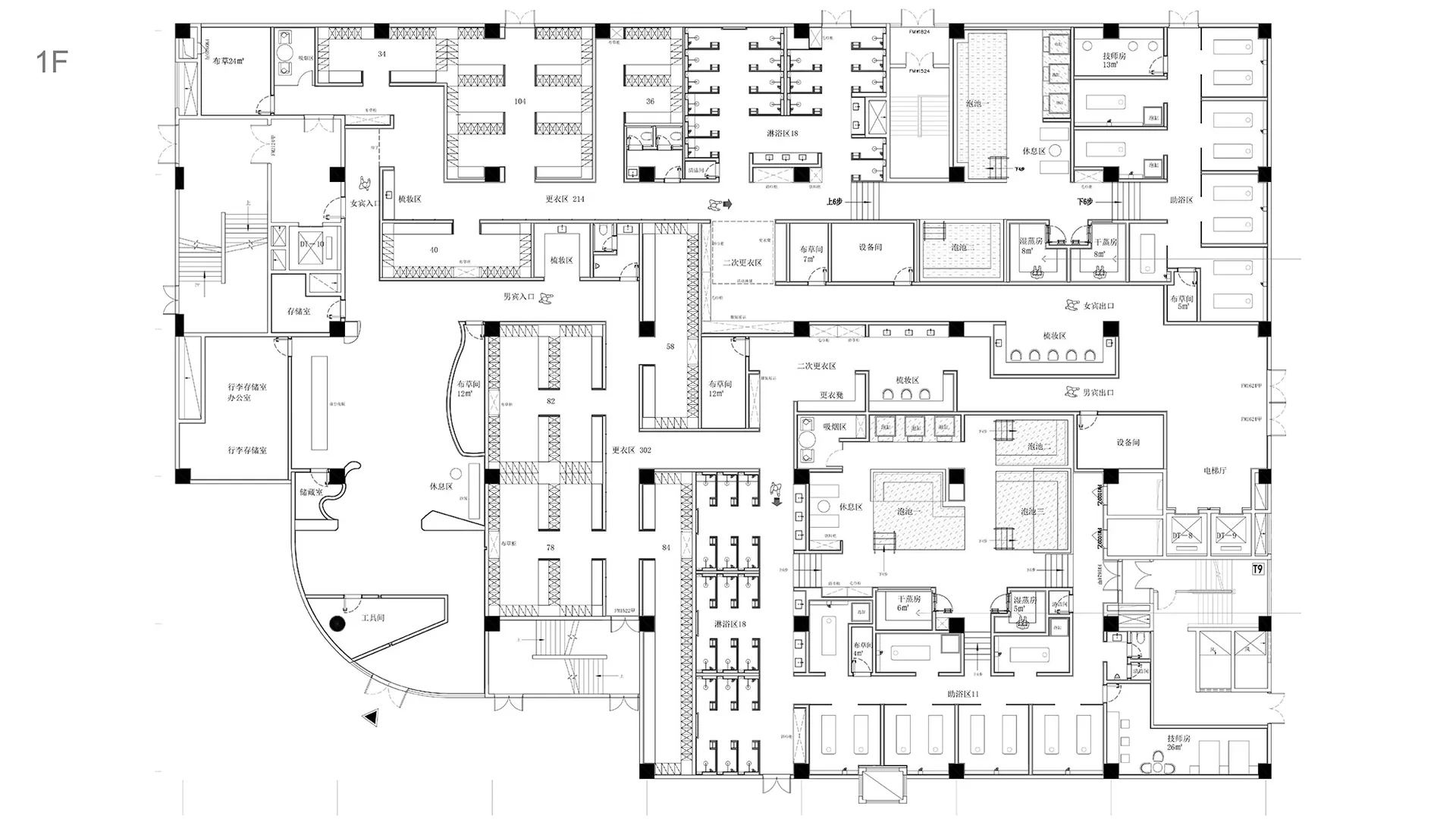 Floor plan of an office space layout designed on paper