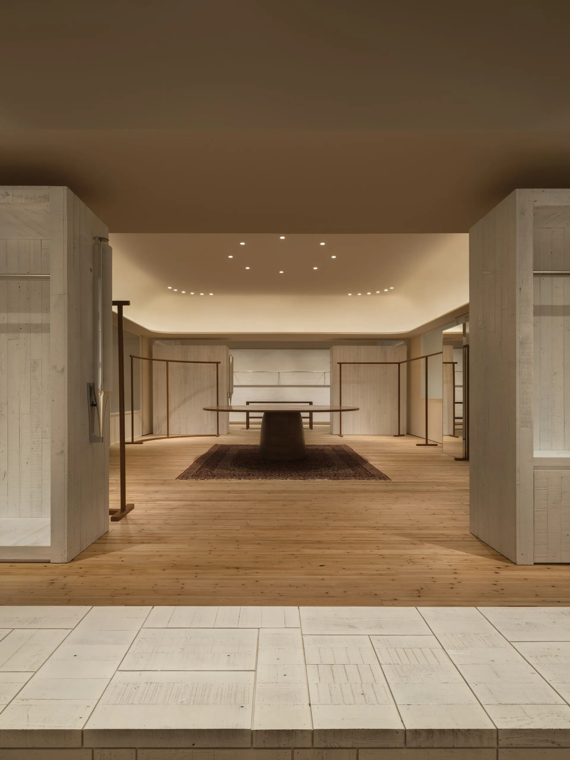 Light wood and carpet interior design