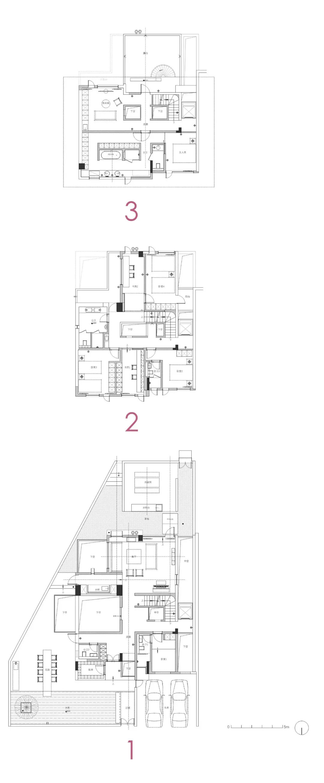 Modern architectural floor plan featuring a staircase design