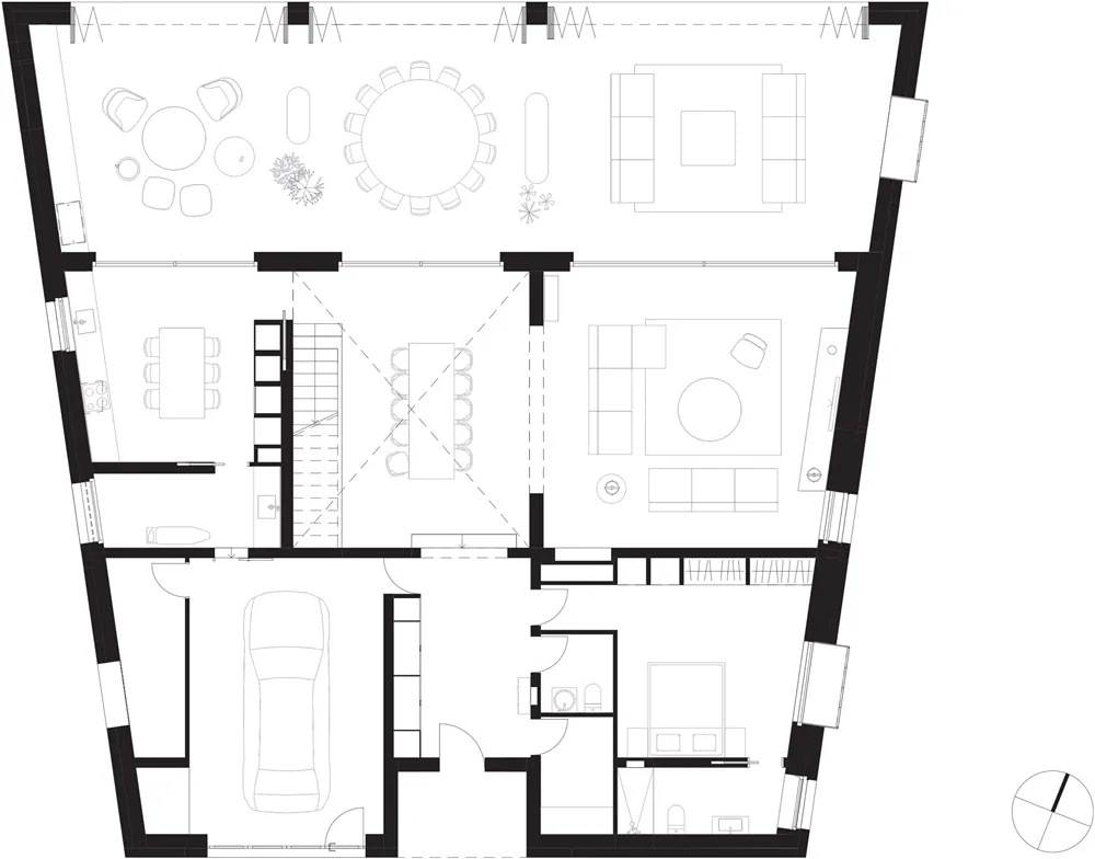 Modern House Blueprint showing interior design and layout