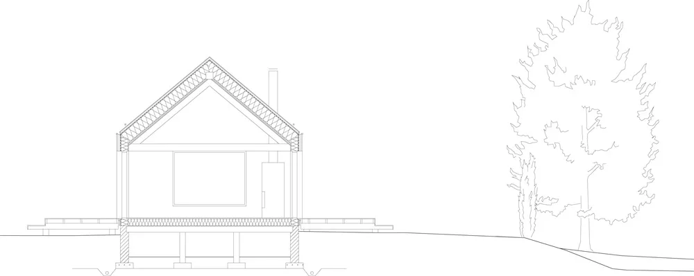 白色背景上的房屋平面2D建築圖。