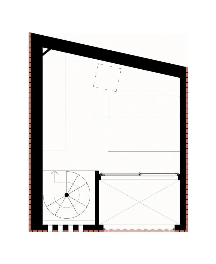 A minimalist apartment plan on paper showing the layout of the space.