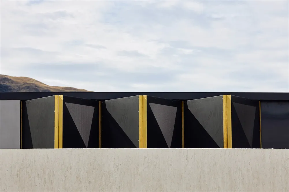 Modern metallic boxes with geometric shapes