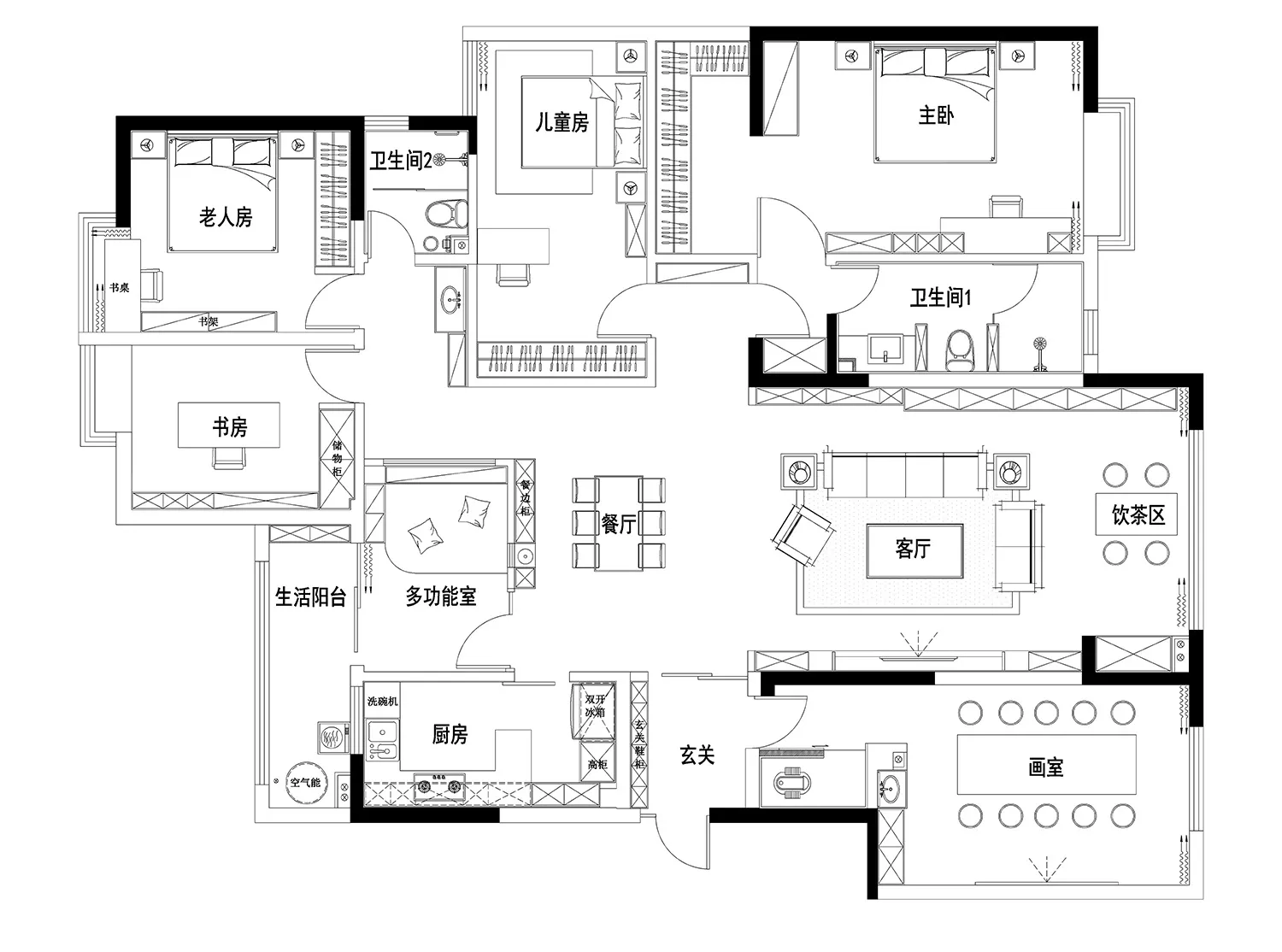 Modern kitchen floor plan