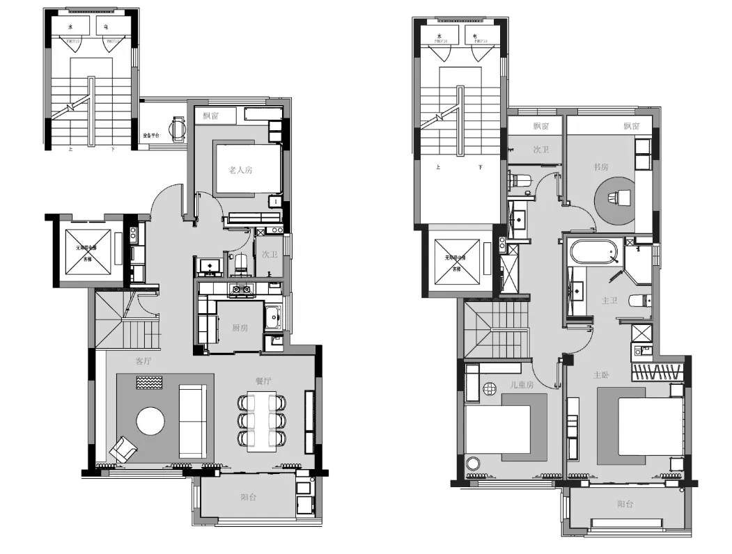 Floor plan of a modern home