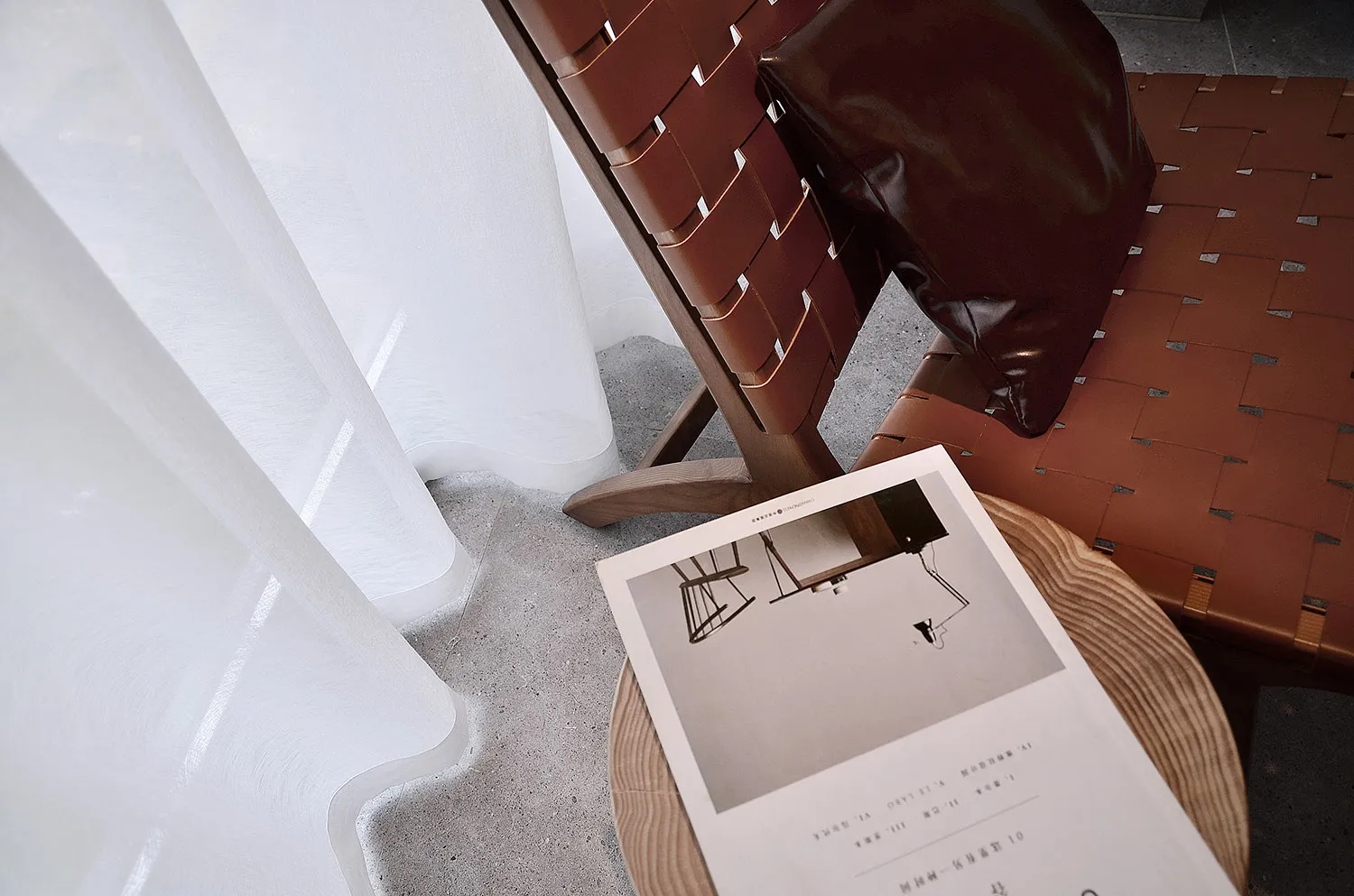 Minimalist furniture with wooden materials.
